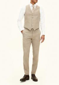 Oscar Jacobson Anzugweste - nubuck beige