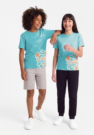 Guess, JUNIOR UNISEX - T-shirt print - teal surf