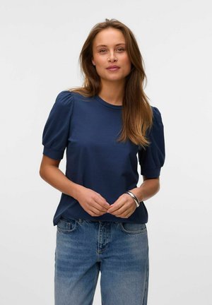Vero Moda VMKERRY O-NECK - Basic T-shirt - mood indigo