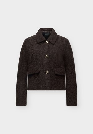 Vero Moda, VMELENAHOLLY SHORT JACKET - Χειμωνιάτικο μπουφάν - chocolate torte/melange