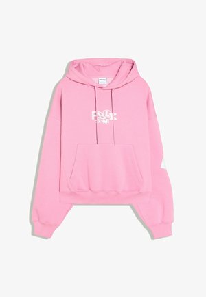 Bershka, PRINTED - HOODED SWEATSHIRT - Mikina s kapucňou - light pink