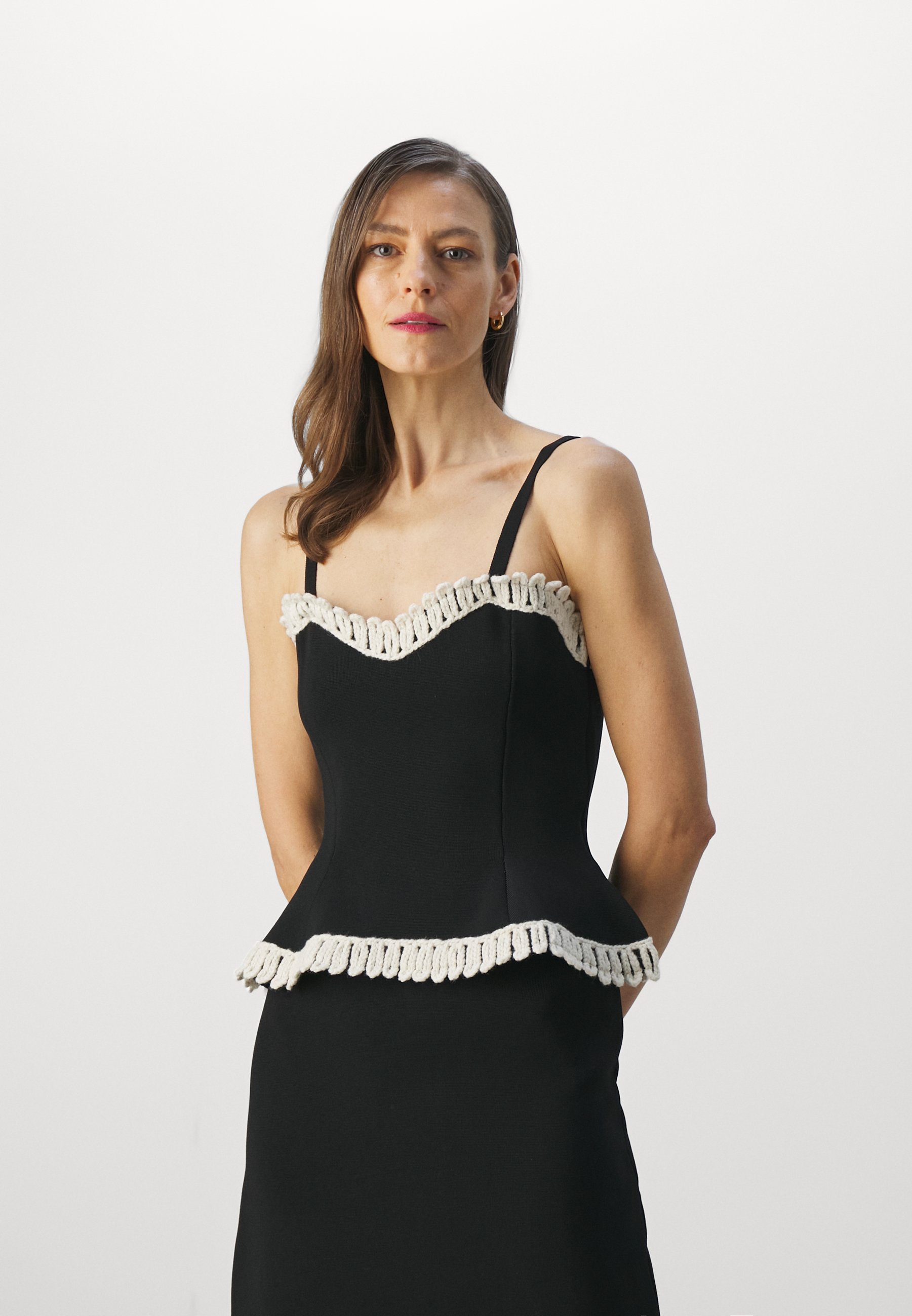 ★CHICKS★ Prakli Layered Color Block T-Shirt Black 50135123 By Malene Birger KYLEE - Top/czarny - Zalando.pl