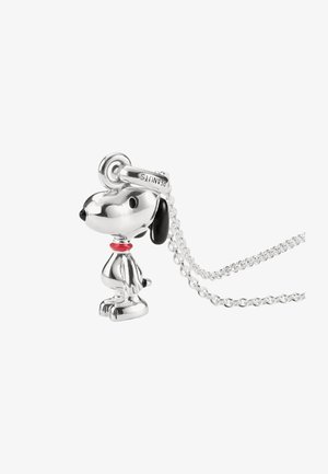 THOMAS SABO, SNOOPY CHARM PEANUTS - Halskette - silberfarben/schwarz/rot