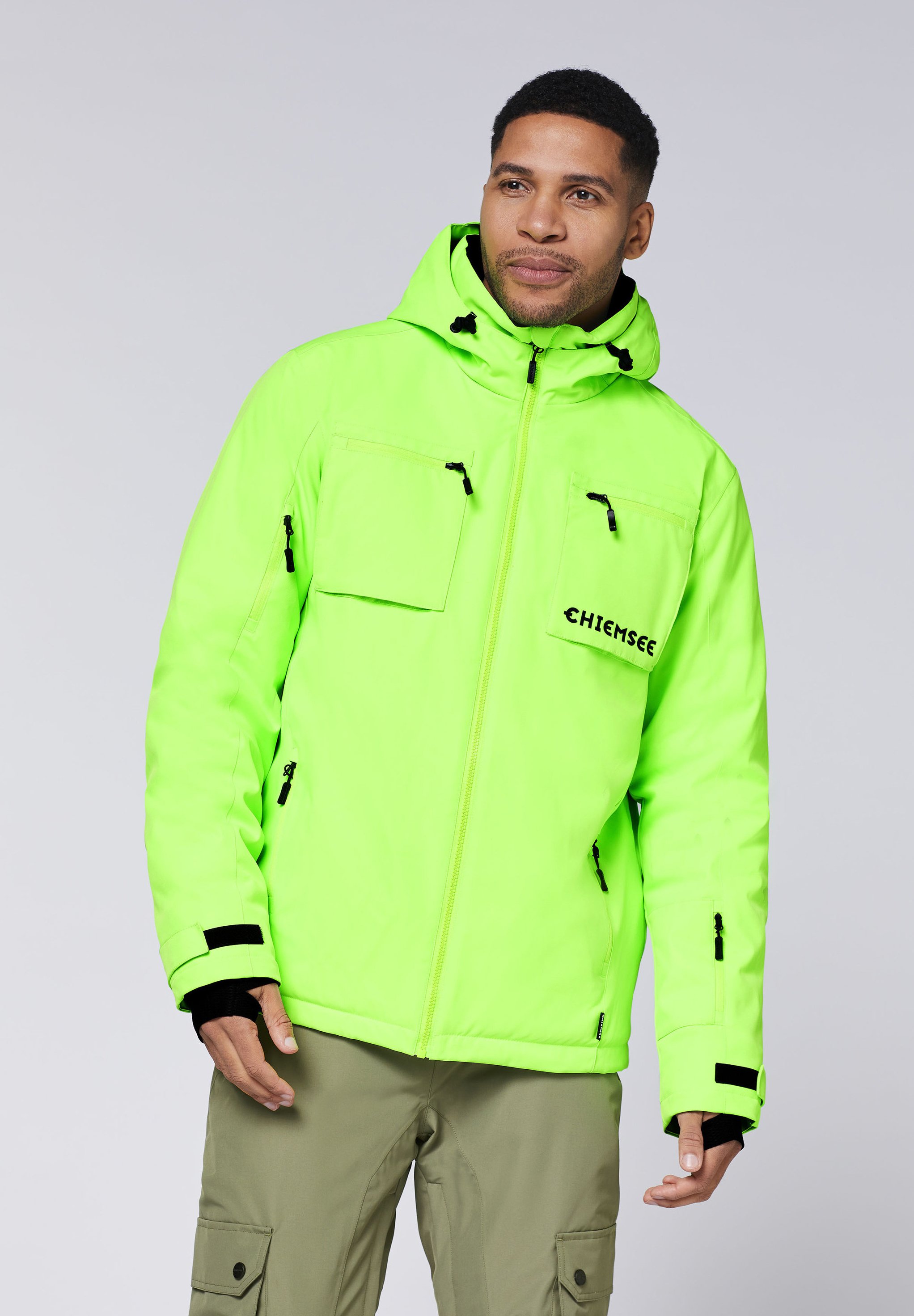Chiemsee MIT BACKPRINT - Snowboard jacket - green gecko/green