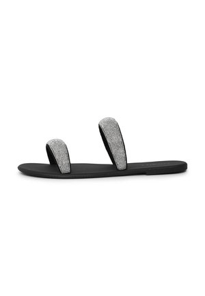DOPPIA FASCIA STRASS - Mules - ultrablack