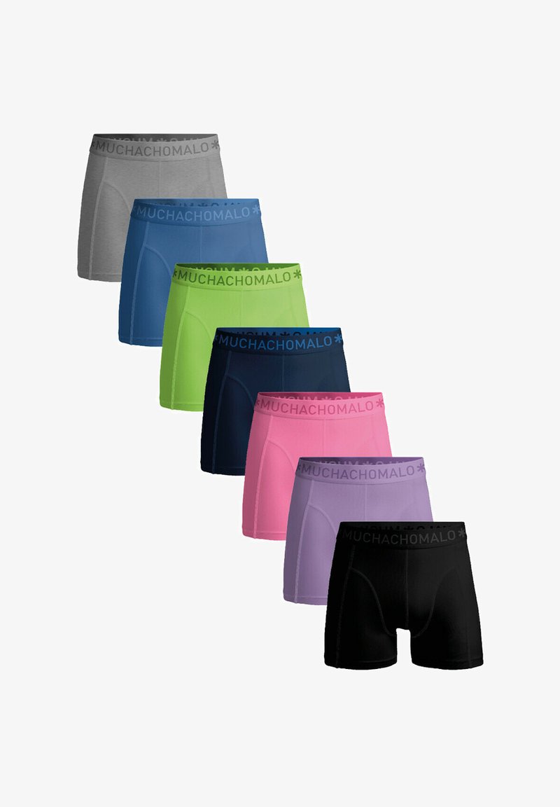 MUCHACHOMALO 7 PACK - Boksarice - black purple pink blue grey