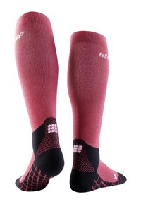 CEP LIGHT MERINO HIKING COMPRESSION SOCKS KNEE-HIGH WOMEN - MADE IN GERMANY - Kniekousen - berry
