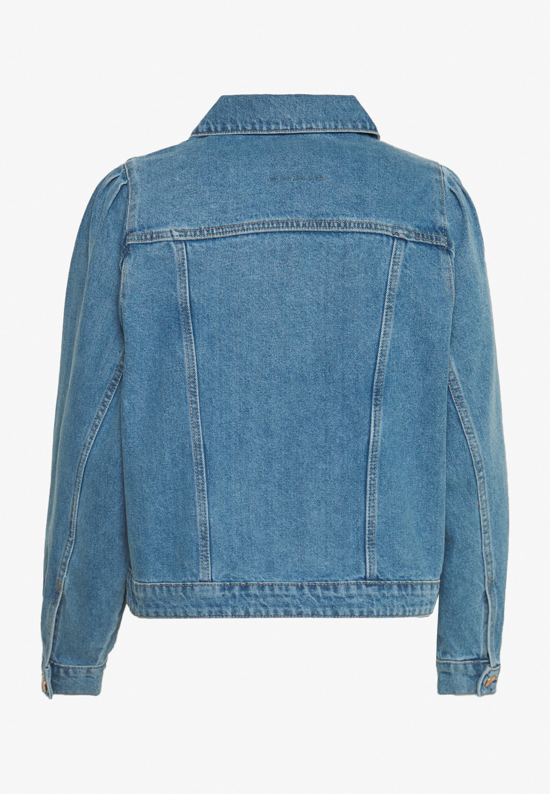 Pieces Petite PCANI PUFF SLEEVE Jeansjakke light blue New Look SLEEVE - Jeansjakke - light blue