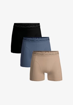 3-PACK SOLID - Trumpikės - beige blue black