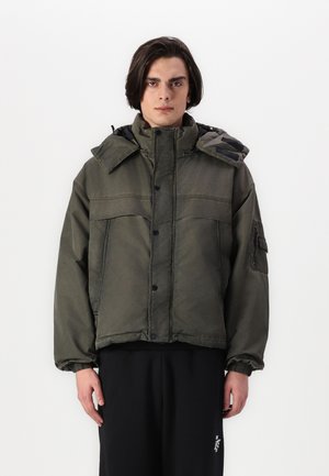 LOW LIGHTS STUDIOS® WASHED MOON PUFFER JACKET UNISEX - Winterjacke - khaki