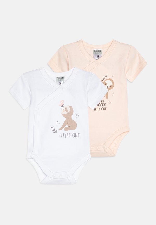 WRAP AROUND SHORT SLEEVES GIRLS 2 PACK - Body - rose