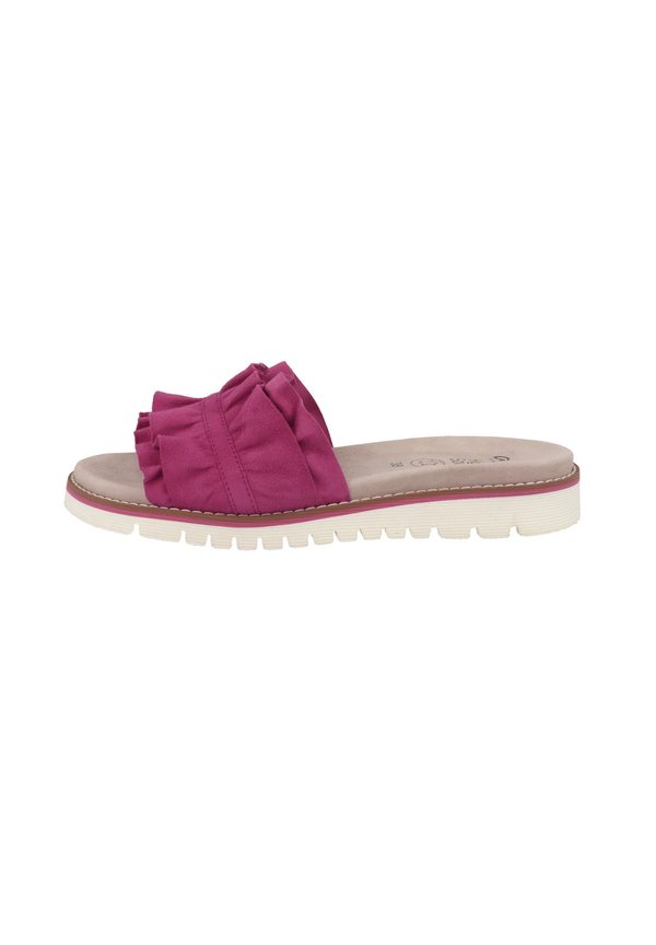 Pantolette flach - fuchsia