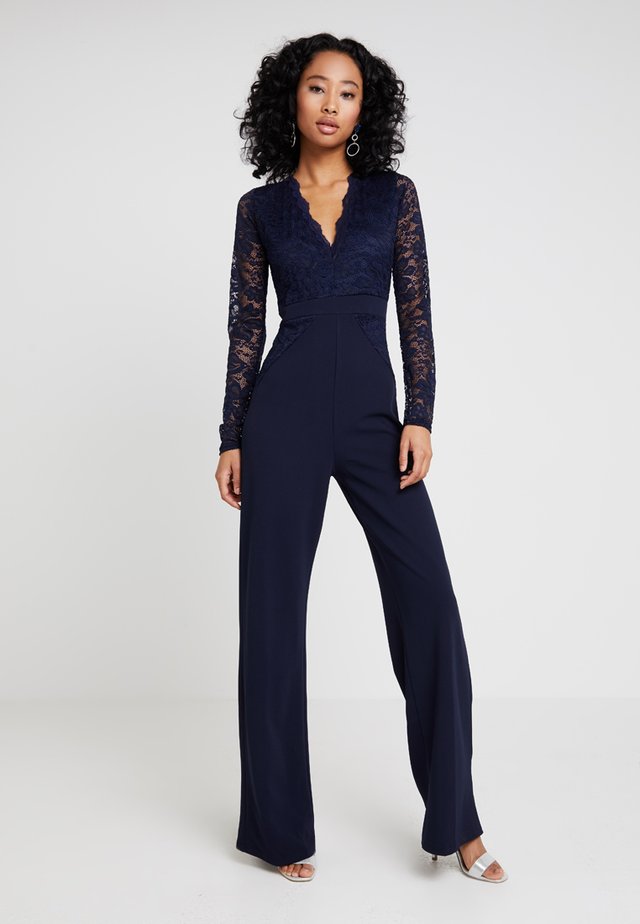 BRIDESMAID LACE TOP JUMPSUIT - Combinaison - navy