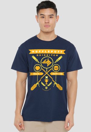 Cotton Soul, HARRY POTTER HUFFLEPUFF QUIDDITCH TEAM CAPTAIN - Print T-shirt - dark blue