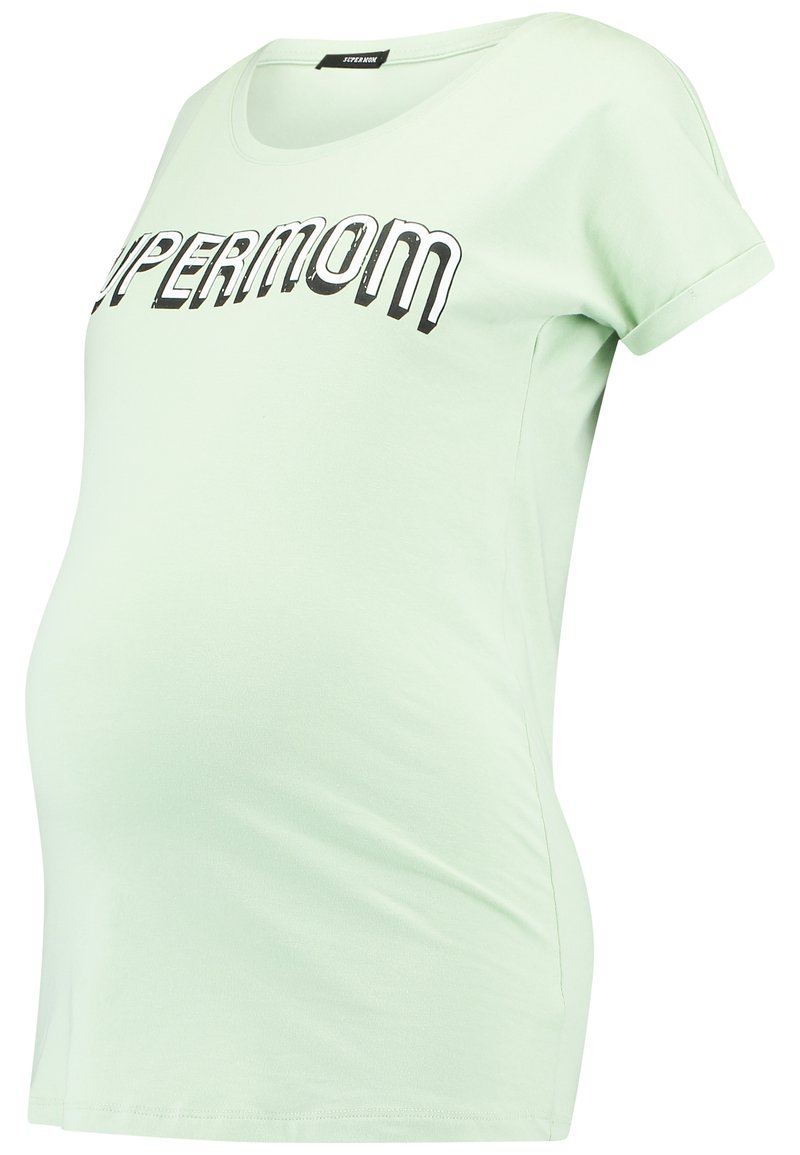 Supermom T-shirt print groen