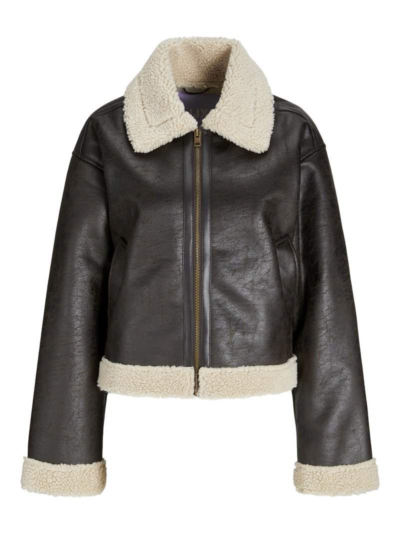 JJXX Imitatieleren jas bruin