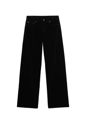 Superdry & Co, SUPERDRY MID RISE BAGGY CORDUROY TROUSERS.. - Pantalones - black