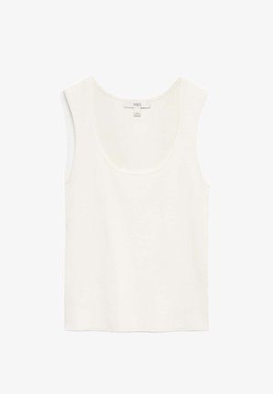 Marks & Spencer, SQUARE NECK SLIM FIT KNITTED VEST. - Top - ivory