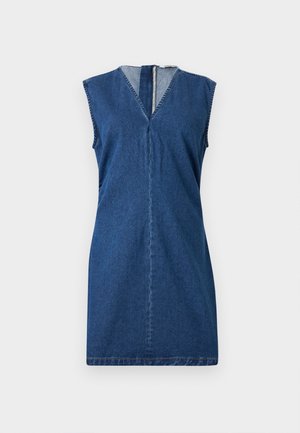 ONLY, ONLMIRA V NECK DRESS - Vestido vaquero - dark blue denim