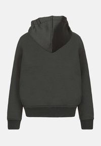 Felpa verde scuro con cappuccio, dotata di tasca a marsupio, polsini a costine e orlo cropped. Realizzata in un materiale morbido e texturizzato.