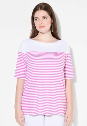 BRETON STRIPE BOAT NECK TEE - T-shirt imprimé - fuchsia pink