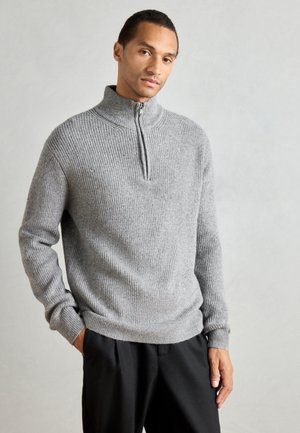 ZIP - Strikkegenser - grey mix