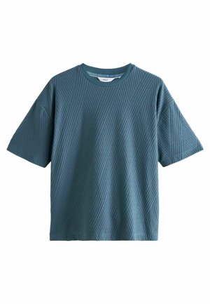 TEXTURE REGULAR FIT - T-Shirt basic - blue