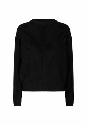 Stickad tröja - black