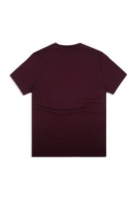 Marl burgundské bavlněné tričko s krátkými rukávy, kulatým výstřihem a hladkou texturou. Zadní strana má minimalistický design bez grafik nebo akcentů.