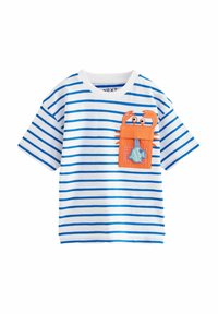 Next SHORT SLEEVE POCKET - Triko s potiskem - blue white