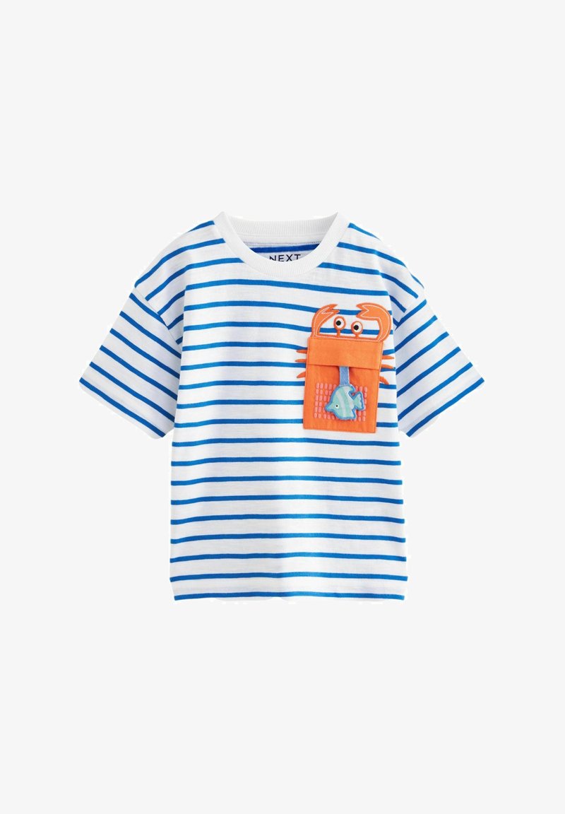 Next SHORT SLEEVE POCKET - Tricou cu imprimeu - blue white