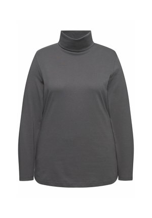 Ulla Popken ROLLKRAGEN - Langarmshirt - graphite gray