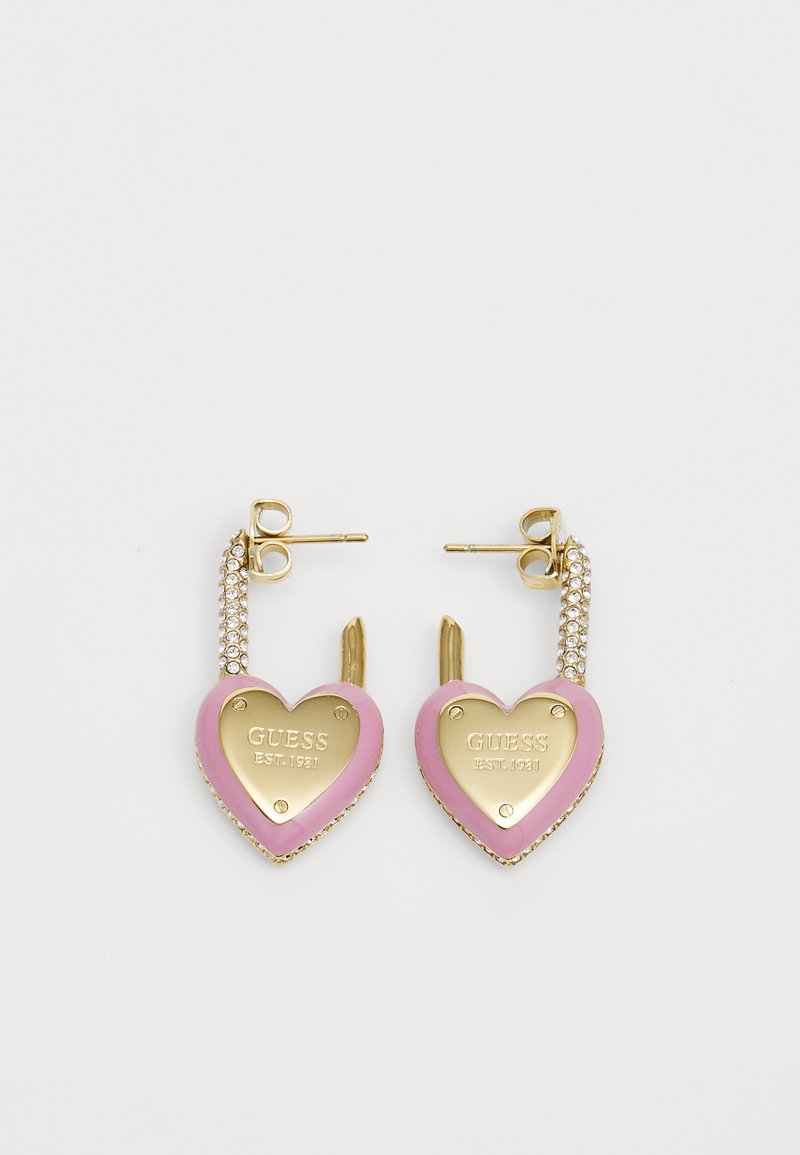 Guess ALL YOU NEED IS LOVE - Pendientes - gold-coloured/pink