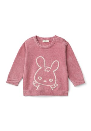 WITH BUNNY INLAY - Svetr - pink