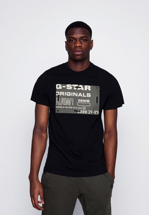 FLOCK BADGE GRAPHIC - T-shirt con stampa - black