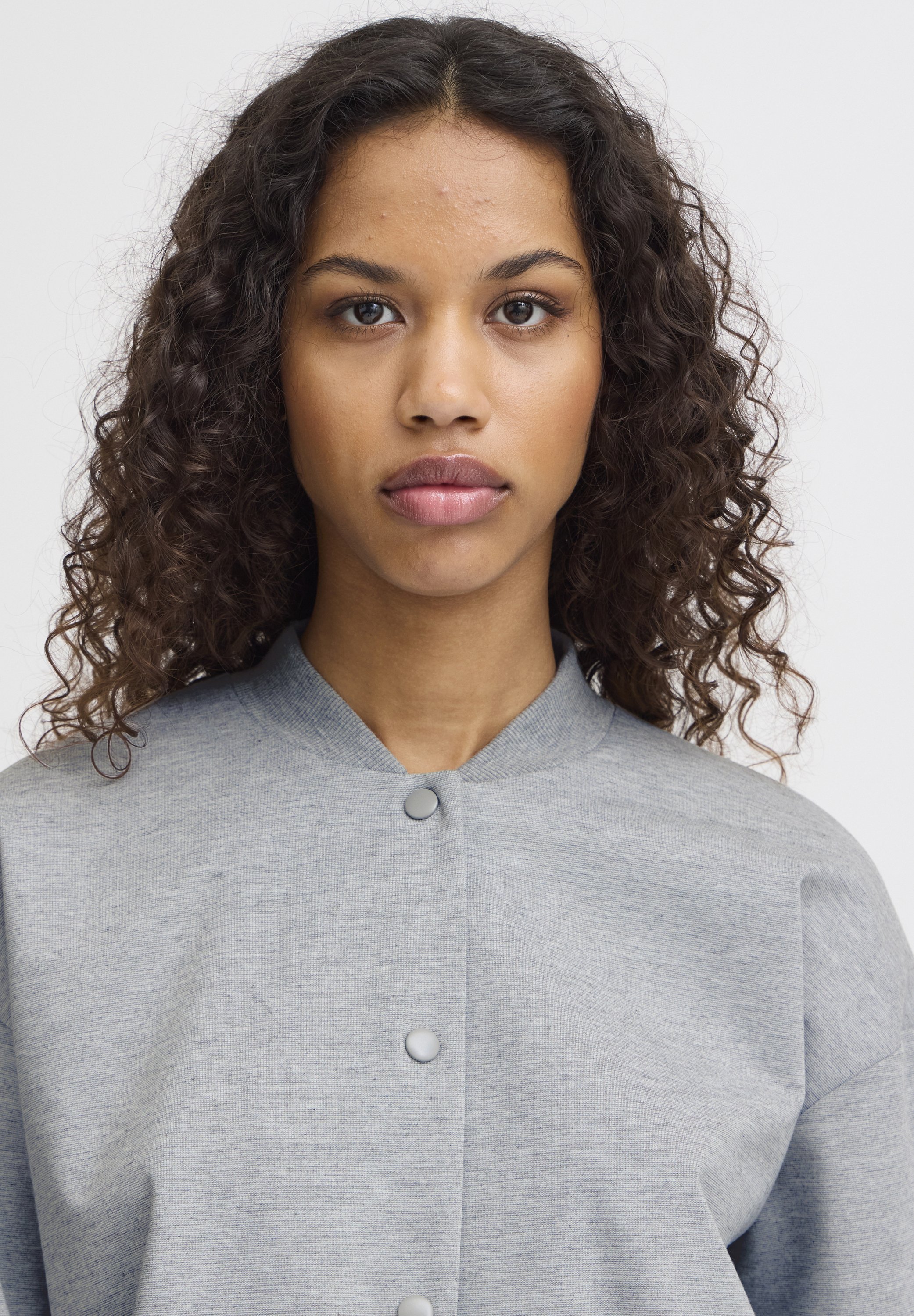 ICHI IXKATE BOMBER JA - Bomber Jacket - grey melange/grey - Zalando.ie