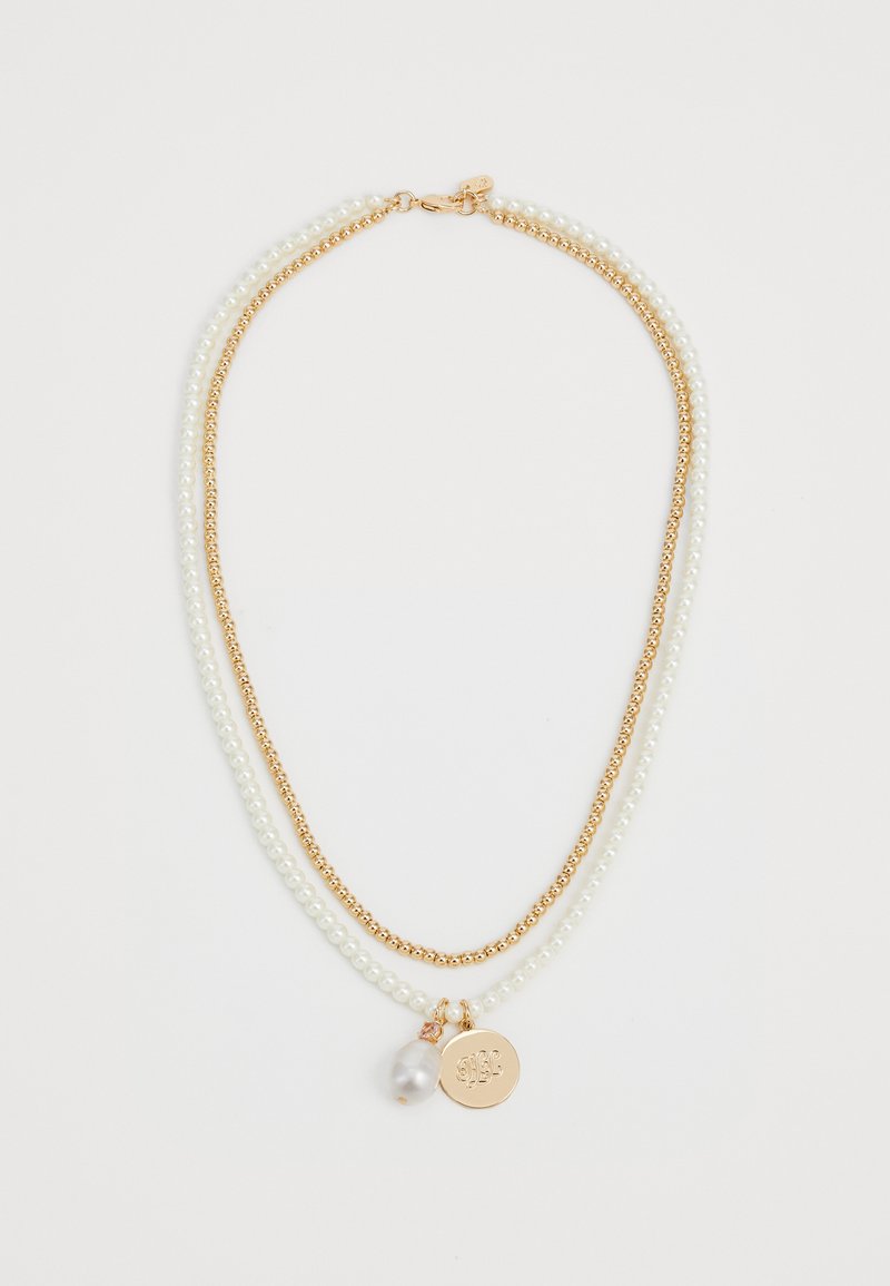 Lauren Ralph Lauren 2 ROW PENDANT - Náhrdelník - gold-coloured/white