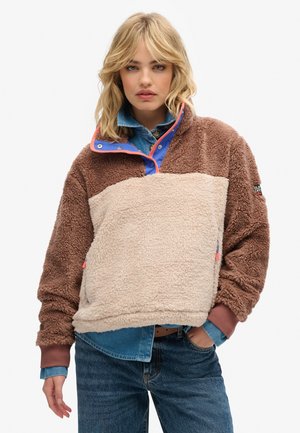 SUPER SOFT MASH UP - Fleece jumper - nutmeg spice brown