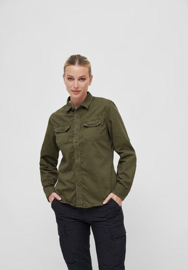 VINTAGESHIRT LONGSLEEVE - Hemdbluse - olive