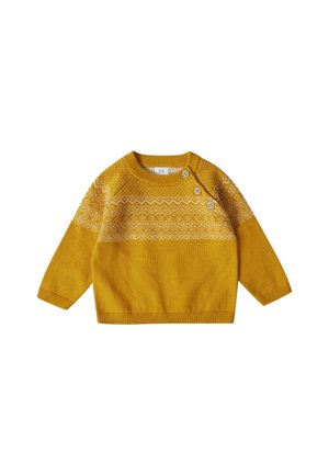 MIT NORWEGER MUSTER - Strickpullover - mustard