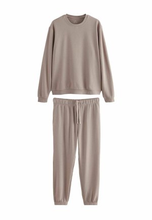 SOFT WAFFLE LONG SLEEVE SET REGULAR FIT - Pyjamas - stone neutral