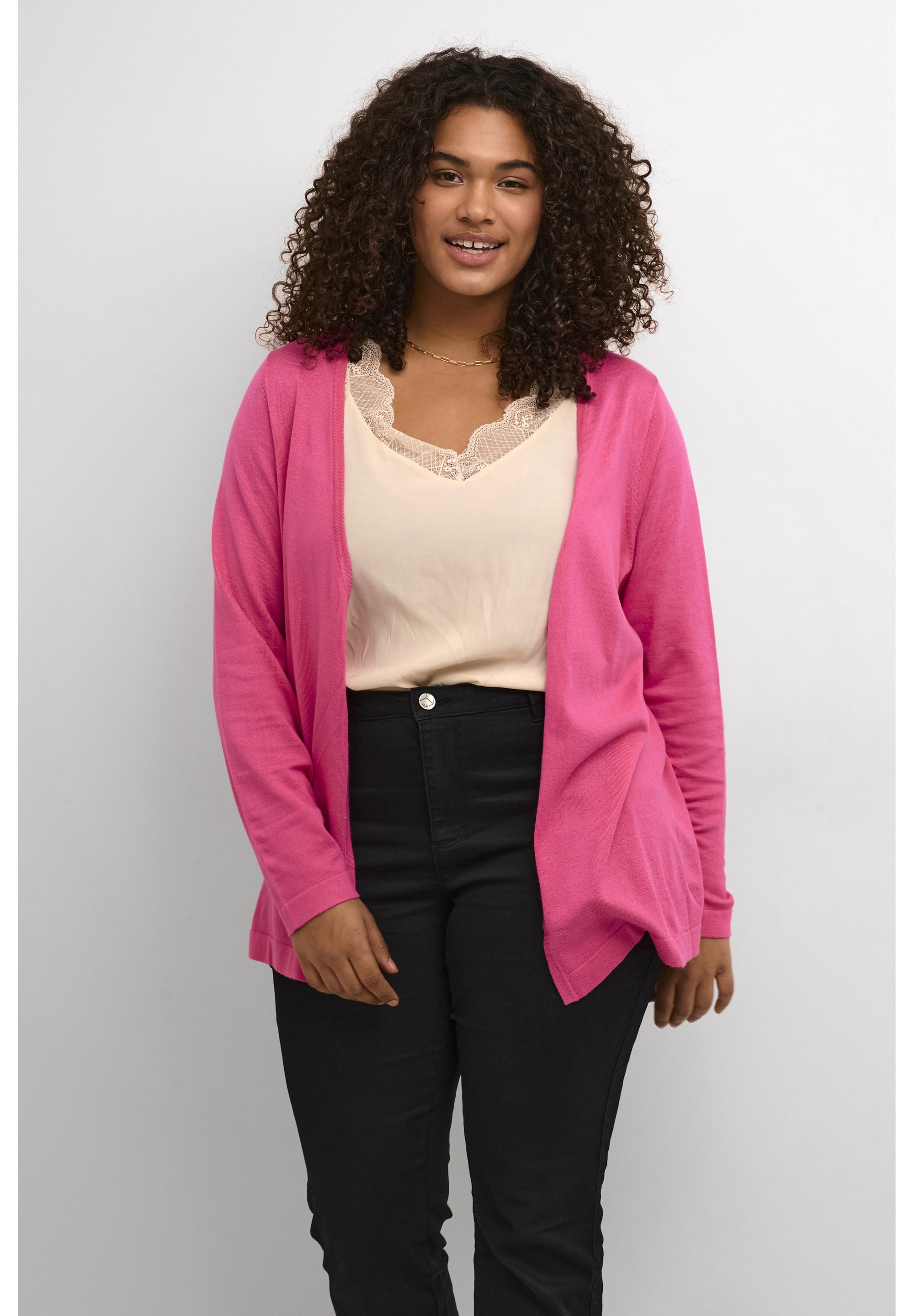 Kaffe Curve KCFARSIA - Cardigan - shocking pink/pink - Zalando.de