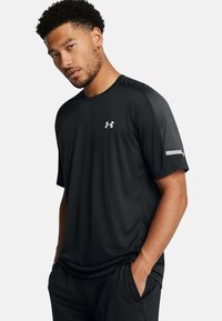 Under Armour - TECH UTILITY - Sports T-shirts - black Miniaturebillede 1