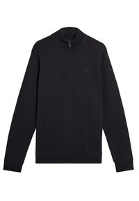 Lyle & Scott MID LAYERS SUPERFINE QUARTER ZIP - Felpa - z jet black