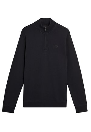 Lyle & Scott MID LAYERS SUPERFINE QUARTER ZIP - Sweatshirt - z jet black