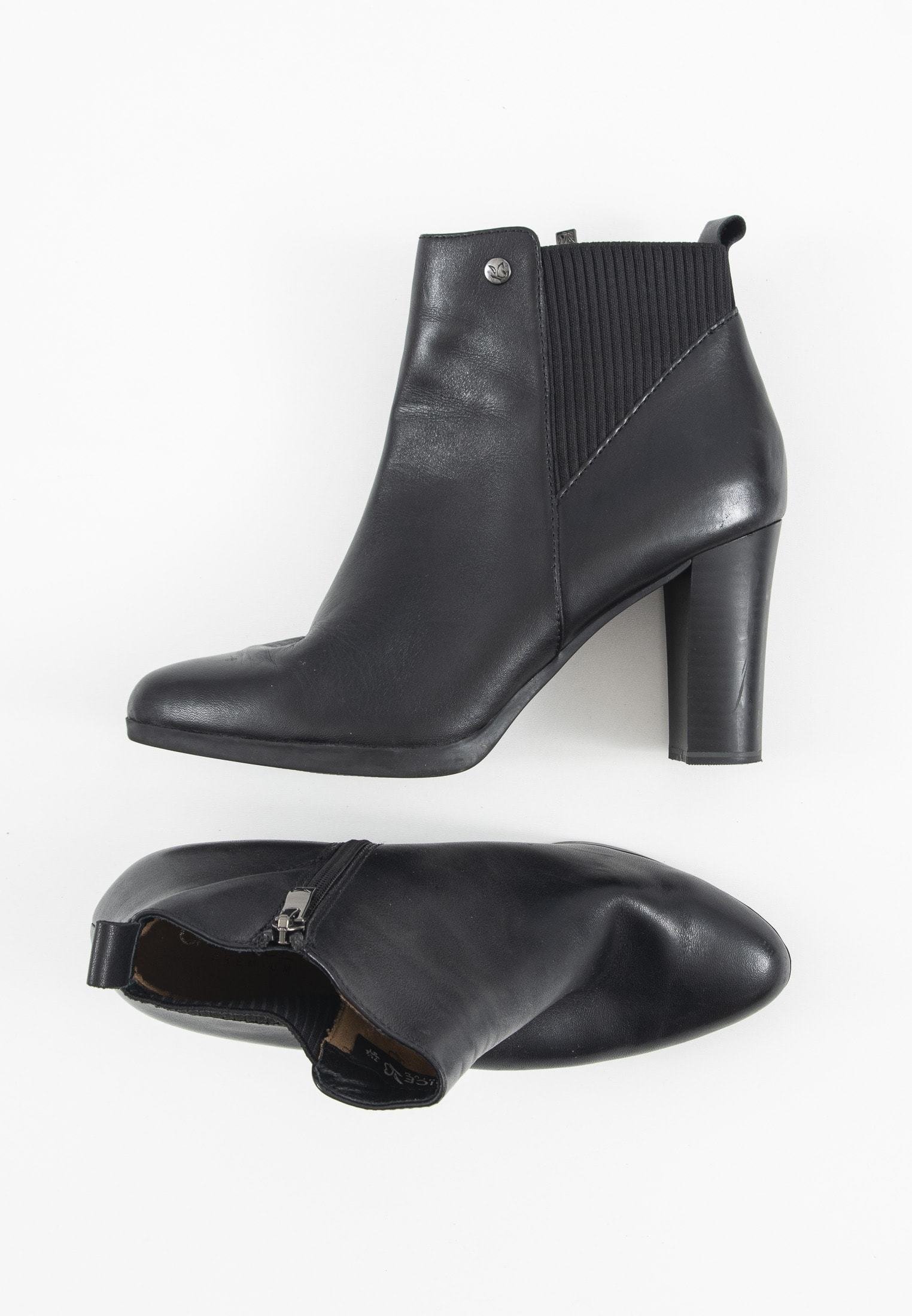 Caprice Enkellaarsjes met hoge hak - black/zwart - (Pre-owned) - Zalando.nl
