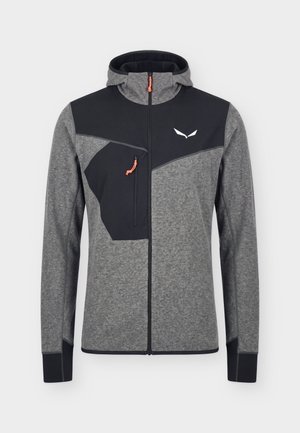 Salewa, PUEZ 2 HOOD - Суитшърт с цип - black out melange