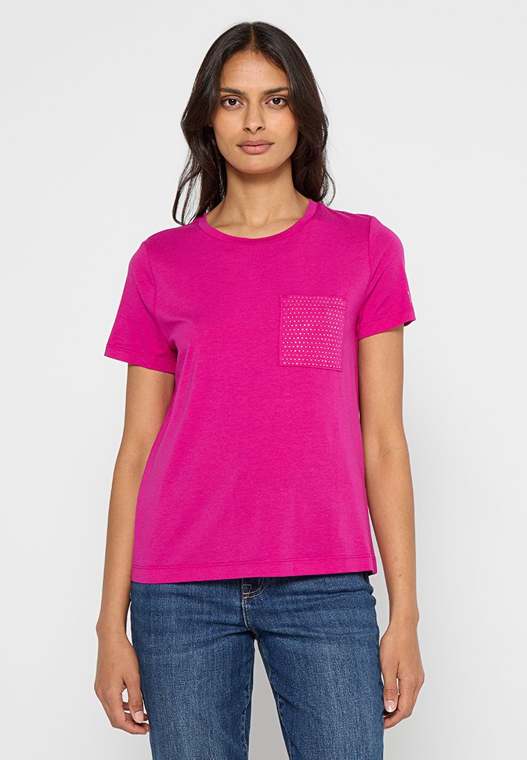 DKNY T-shirt basic donkerroze