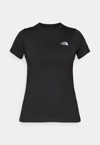 Μαύρο κοντομάνικο βαμβακερό t-shirt με μικρό λευκό λογότυπο στο αριστερό στήθος. Κλασικός σχεδιασμός με στρογγυλή λαιμόκοψη.