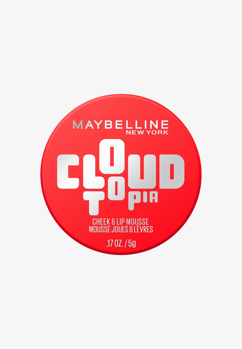 Récipient circulaire rouge de mousse pour joues et lèvres Maybelline New York Cloud Topia, 0,17 oz (5 g).